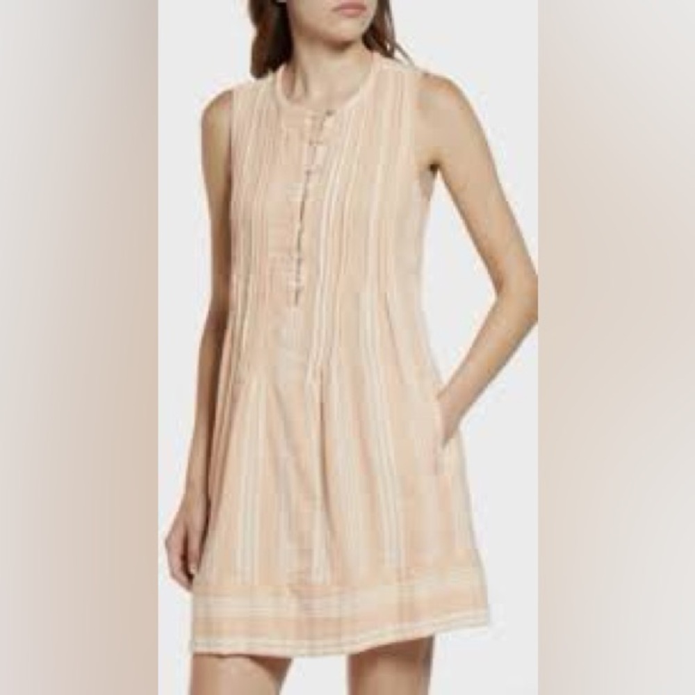 Sleeveless Striped Cream Top